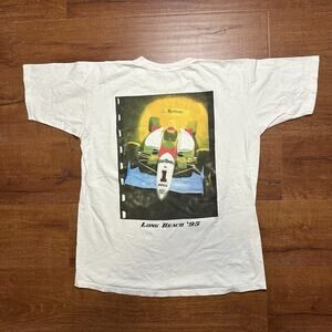 Vintage Marlboro F1 Racing T Shirt XL Indy 500 95' Long Beach Cigarette Y2K VTG